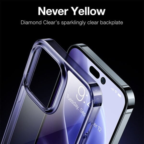 Torras Diamond Series Phone Case for iPhone 14 Pro 6.1 Inch – Deep Purple - Image 3