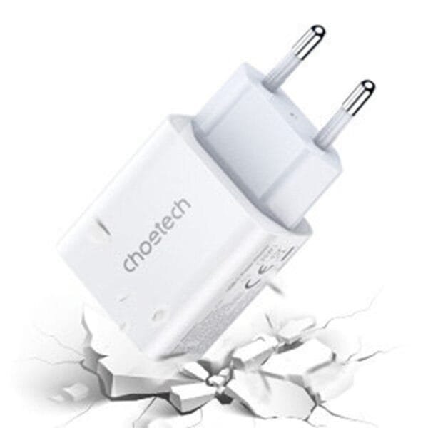 Choetech USB C Charger 20W Power Delivery Wall Adapter EU with 1.2m Lightning Cable – White - Image 7