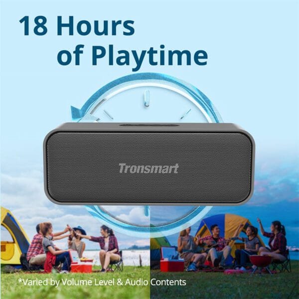 Tronsmart T2 Mini 2023 with Bluetooth 5.3 Portable Outdoor Speaker with IPX7 Waterproof, 24H Playtime, Micro SD – Black - Image 7