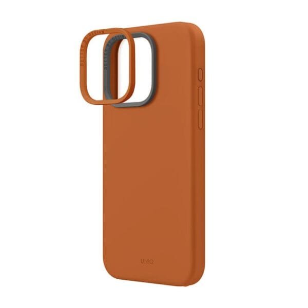 UNIQ Lino Hue MagClick Magsafe Compatible Phone Case for iPhone 15 Pro Max – Sunset Orange - Image 3