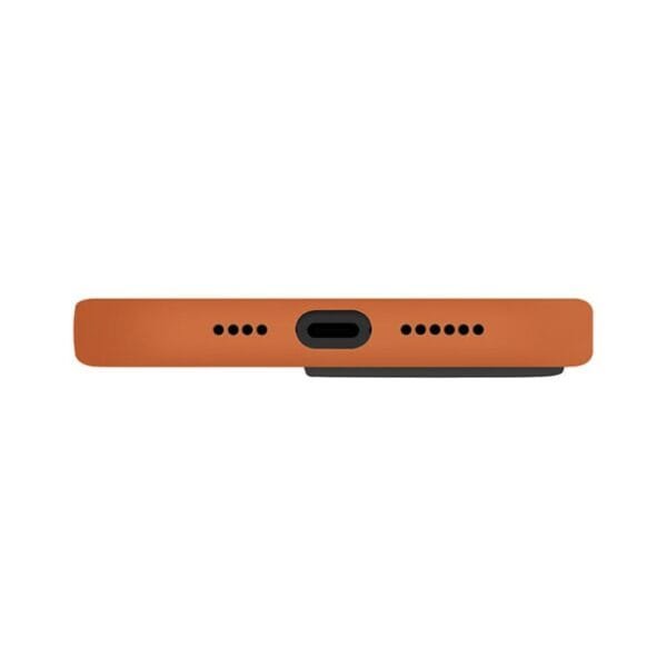 UNIQ Lino Hue MagClick Magsafe Compatible Phone Case for iPhone 15 Pro Max – Sunset Orange - Image 7