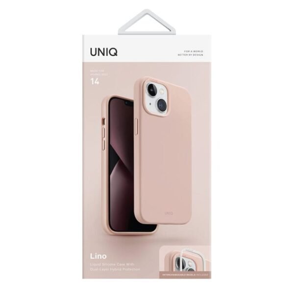 UNIQ Lino Phone Case for iPhone 14 – Blush (Pink) - Image 8