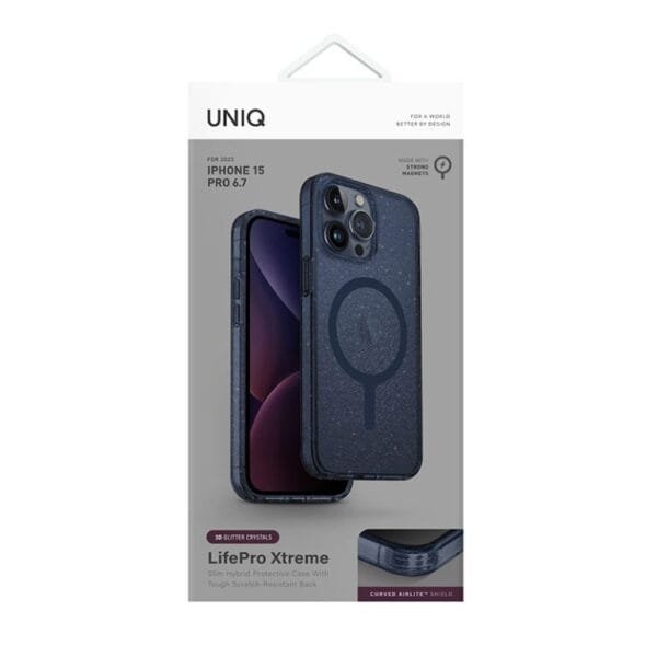 UNIQ Life Pro Xtreme Phone Case for iPhone 15 Pro Max – Tinsel Blue (Lucent Blue) - Image 2