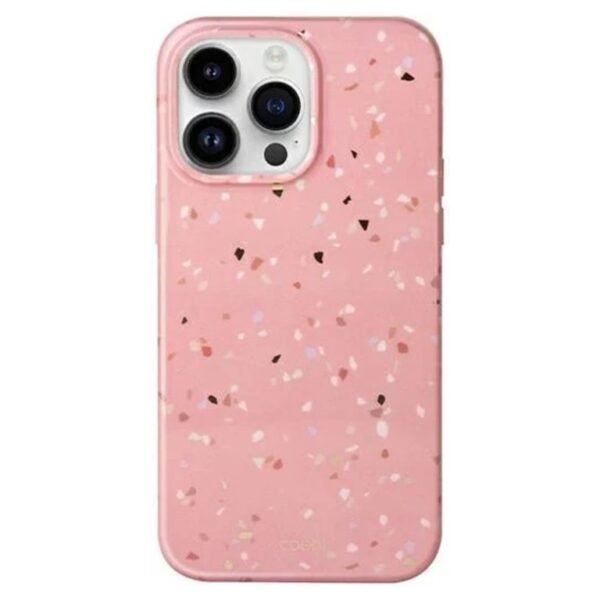 UNIQ COEHL Terrazzo Phone Case for iPhone 14 Pro Max – Coral (Pink)